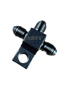 RACOR REPARTIDOR T DE 3 VÍAS macho 3/8" X 24 UNF (Convexo)