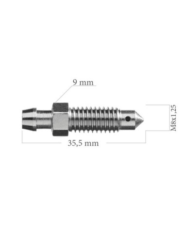Tornillo Purgador De Pinza De Freno M8X125 Sangrador Largo 35Mm