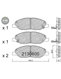 PASTILLAS DE FRENO DELANTERAS HIGH PERFORMANCE S50 NISSAN TIIDA