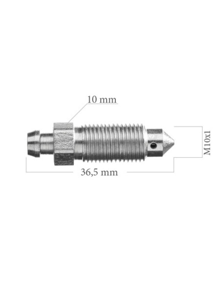 TORNILLO PURGADOR DE PINZA DE FRENO M10X100 SANGRADOR LARGO 36MM