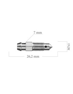 TORNILLO PURGADOR DE PINZA DE FRENO M7X100 SANGRADOR LARGO 26MM 2