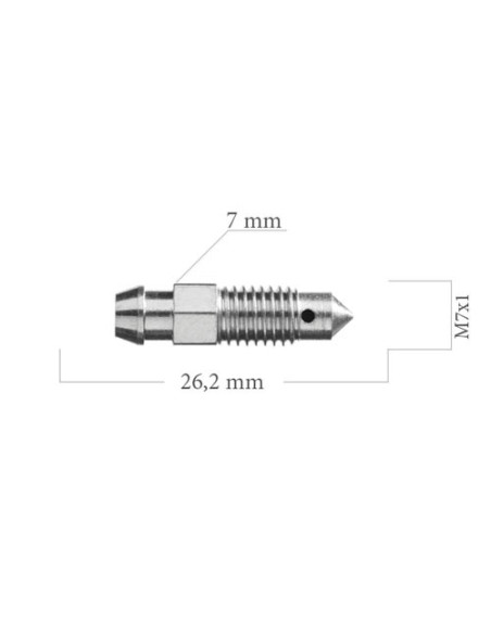TORNILLO PURGADOR DE PINZA DE FRENO M7X100 SANGRADOR LARGO 26MM