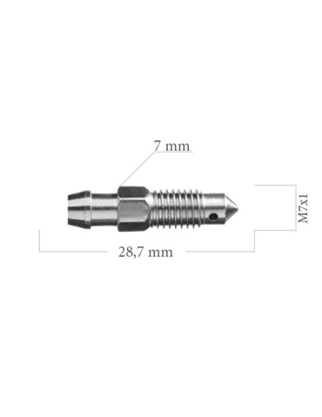 TORNILLO PURGADOR DE PINZA DE FRENO M7X100 SANGRADOR LARGO 28MM