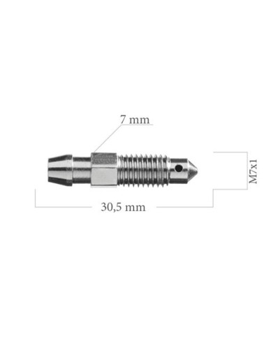 TORNILLO PURGADOR DE PINZA DE FRENO M7X100 SANGRADOR LARGO 30MM
