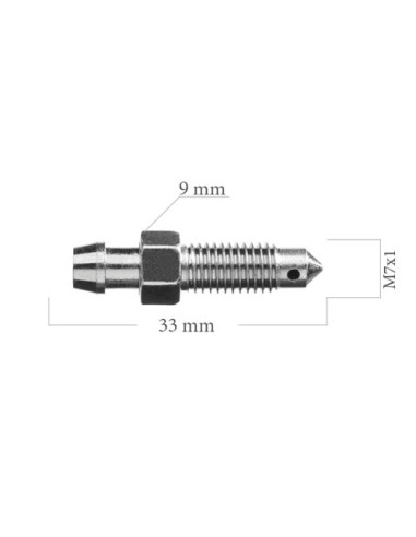 TORNILLO PURGADOR DE PINZA DE FRENO M7X100 SANGRADOR LARGO 33MM
