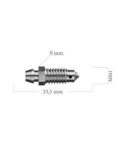 TORNILLO PURGADOR DE PINZA DE FRENO M8X100 SANGRADOR LARGO 33MM 2