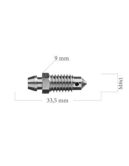 TORNILLO PURGADOR DE PINZA DE FRENO M8X100 SANGRADOR LARGO 33MM