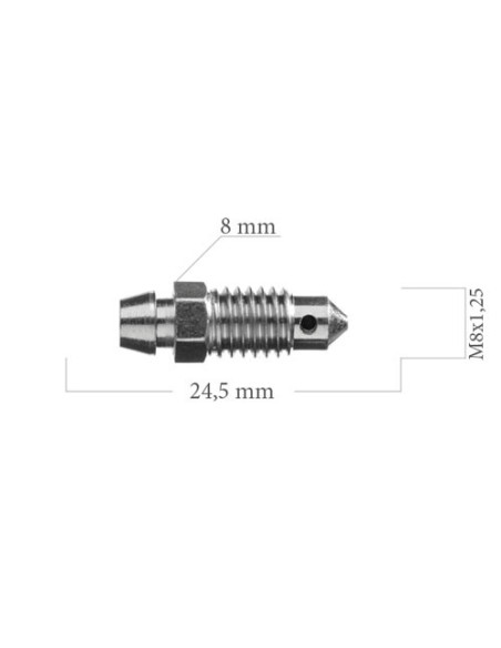 Brake caliper bleed nipple screw M8X125 24MM LARGE