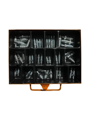 JUEGO DE TORNILLOS DE PURGA DE ACERO, CAJA VARIADA DE SANGRADORES