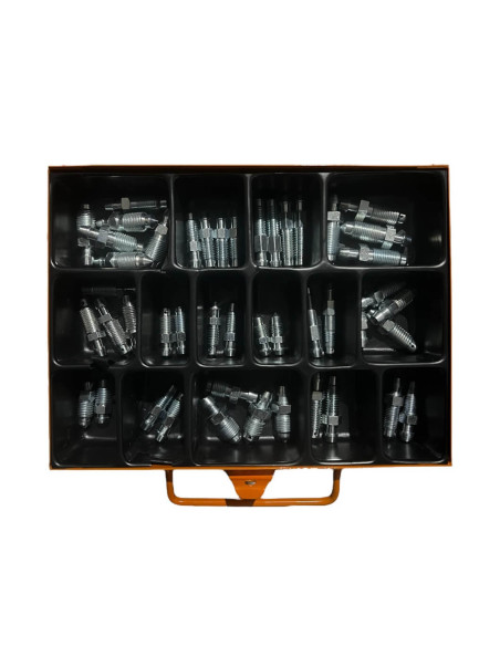 JUEGO DE TORNILLOS DE PURGA DE ACERO, CAJA VARIADA DE SANGRADORES