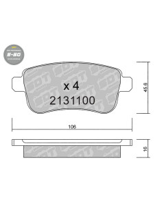 PASTILLAS DE FRENO TRASERAS HIGH PERFORMANCE S50 RENAULT FLUENCE MEGANE III SCENIC GRAN SCENIC