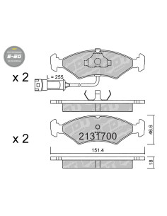 PASTILLAS DE FRENO DELANTERAS HIGH PERFORMANCE S50 FORD ESCORT ORION SIERRA
