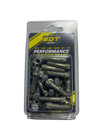 KIT TORNILLERIA TRATADA TORX (10 TORNILLOS 25mm 20 ARANDELAS 10 TUERCAS)