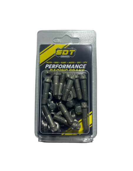 KIT TORNILLERIA TRATADA TORX (12 TORNILLOS 25mm 24 ARANDELAS 12 TUERCAS)
