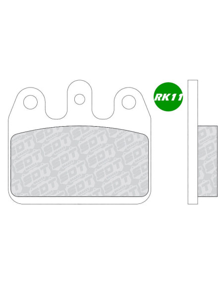 REAR SOFT RACING KART BRAKEPADS RK11 CRG MARANELLO DD2 KZ CRG VEN05/V09 (GREEN)