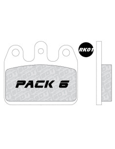 PACK 6 JUEGOS PASTILLAS TRASERAS RK01 STANDARD RACING BRK01P520 (12 PCS)