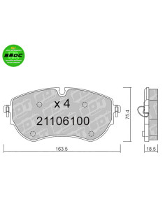FRONT HIGH PERFORMANCE PADS S50C VW MULTIVAN VII T7 PR-1LB DISCO Ø332MM VW AMAROK