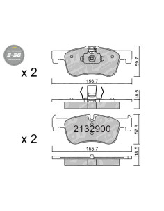 PASTILLAS DE FRENO DELANTERAS HIGH PERFORMANCE S50 BMW SERIE 1 F20 F21