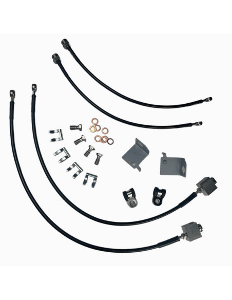 JUEGO DE 4 LATIGUILLOS METALICOS PARA FORD MUSTANG MK6 2.3 TURBO - 3.7 - 5.0 (Excepto MACH 1)