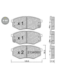 PASTILLAS DE FRENO DELANTERAS HIGH PERFORMANCE S50 HYUNDAI ix20 JC