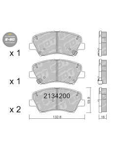 PASTILLAS DE FRENO DELANTERAS HIGH PERFORMANCE S50 HYUNDAI I30 GD VELOSTER KIA CEED PRO CEED
