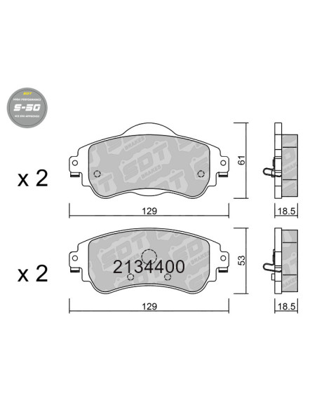 PASTILLAS DE FRENO DELANTERAS HIGH PERFORMANCE S50 CITROEN C4