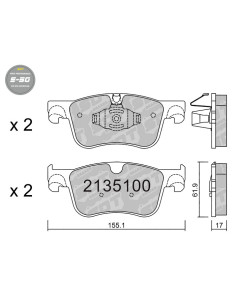 PASTILLAS DE FRENO DELANTERAS HIGH PERFORMANCE S50 CITROEN C4 Picasso Grand Picasso MK2