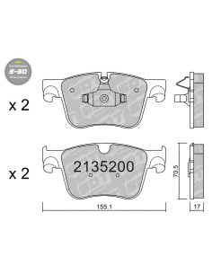 PASTILLAS DE FRENO DELANTERAS HIGH PERFORMANCE S50 CITROEN C4 Picasso Grand Picasso MK2 PEUGEOT 308 MK2