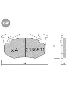 PASTILLAS DE FRENO TRASERAS HIGH PERFORMANCE S50 RENAULT CLIO MK2 MEGANE