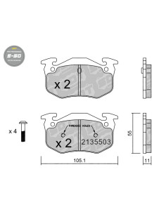 PASTILLAS DE FRENO TRASERAS HIGH PERFORMANCE S50 RENAULT CLIO R19