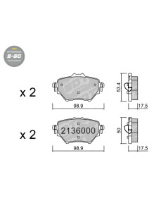 PASTILLAS DE FRENO TRASERAS HIGH PERFORMANCE S50 CITROEN C4 PICASSO PEUGEOT 308 MK2