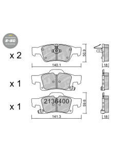 PASTILLAS DE FRENO TRASERAS HIGH PERFORMANCE S50 DODGE DURANGO JEEP GRAND CHEROKEE WK