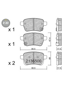 PASTILLAS DE FRENO TRASERAS HIGH PERFORMANCE S50 FIAT 500L OPEL ADAM CORSA E