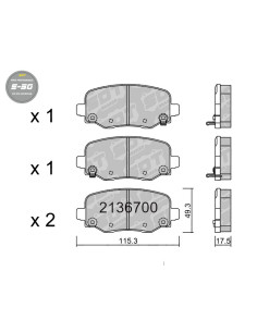 PASTILLAS DE FRENO TRASERAS HIGH PERFORMANCE S50 FIAT 500X JEEP RENEGADE