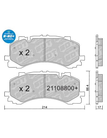 Front High Performance S50+ brakepads AUDI A6 C8 A7 C8 A8 D5 Q7 4M Q8 VW TOUAREG CR7 (AKEBONO)