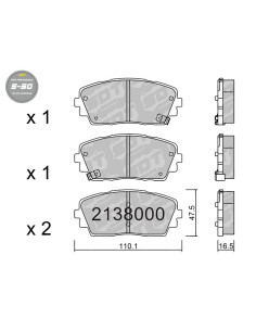 PASTILLAS DE FRENO DELANTERAS HIGH PERFORMANCE S50 KIA PICANTO TA