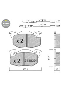 PASTILLAS DE FRENO DELANTERAS HIGH PERFORMANCE S50 CITROEN AX SAXO ZX PEUGEOT 106 205 306 309 RENAULT CLIO R5 R11 R19