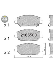 Pastillas de de freno delanteras High Performance S50 Hyundai i30 PD Veloster JS Kia Ceed CD XCeed CD