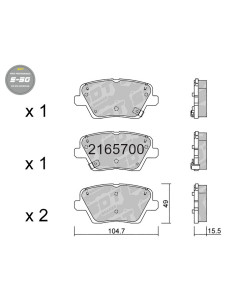 Pastillas de de freno traseras High Performance S50 (NO EPB) Hyundai i30 PD Veloster JS Kia Ceed CD XCeed CD