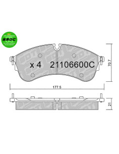 Pastillas de freno delanteras High performance S50C MAN TGE VW CRAFTER GRAND CALIFORNIA CAMPER SCB SCC