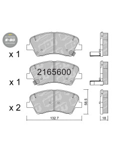 Pastillas de freno delanteras High Performance S50 Hyundai Bayon i20 BC3 BI3 Kia Stonic YB