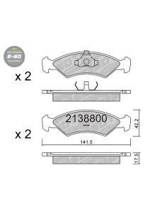 PASTILLAS DE FRENO DELANTERAS HIGH PERFORMANCE S50 FORD FIESTA MK2