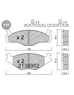PASTILLAS DE FRENO DELANTERAS HIGH PERFORMANCE S50 SEAT CORDOBA IBIZA MK2 TOLEDO VW CADDY GOLF MK1 MK2 MK3 JETTA VENTO