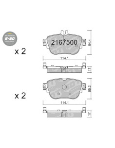 Pastillas traseras High Performance S50 MERCEDES BENZ E CLASS W213 S213 A238 C238 CLS C257