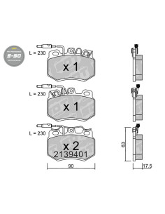 PASTILLAS DE FRENO DELANTERAS HIGH PERFORMANCE S50 CITROEN AX C15 VISA ZX PEUGEOT 205 309
