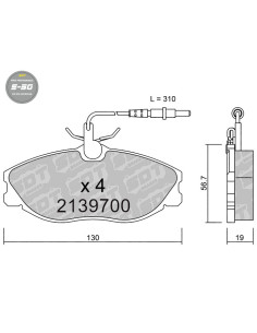PASTILLAS DE FRENO DELANTERAS HIGH PERFORMANCE S50 CITROEN XSARA ZX PEUGEOT 306 406 607