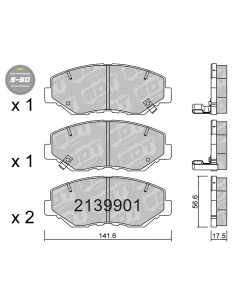 PASTILLAS DE FRENO DELANTERAS HIGH PERFORMANCE S50 HONDA CR-V II RD