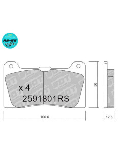 PASTILLAS DE FRENO RACING RS55 WILLWOOD 7812 DYNALITE DYNAPRO (12,5MM) FRP3149 HB542.490