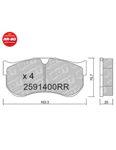 Pastillas delanteras RR80 BREMBO B28 AUDI R8 GT4 FERRARI 458 GT3 488 GT3 LAMBORGHINI GT3 SUPER TROFEO