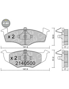 FRONT HIGH PERFORMANCE BRAKEPADS S50 SEAT AROSA SKODA FABIA 6Y VW FOX LUPO POLO 6N 9N